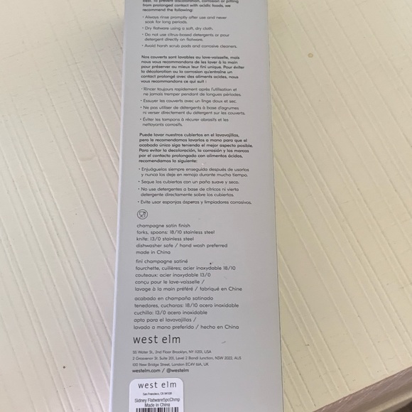 West elm Sidney sold stainless steel flatware 5- piece set - Picture 7 of 11